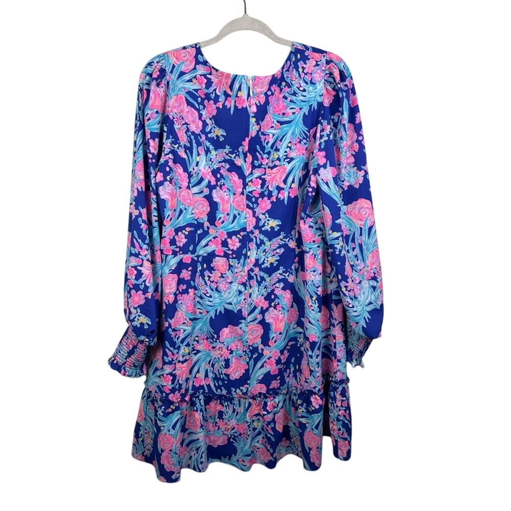 Lilly Pulitzer Rosie Dress Corsica Blue Toucan Party Size 16 NWOT *Missing Belt* - Picture 2 of 8